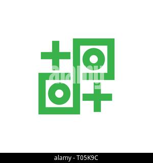 plus medical square geometric infinity lines logo Stock Vector
