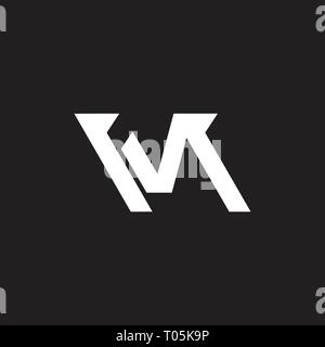 abstract letter mv arrow up geometric line logo vector Stock Vector