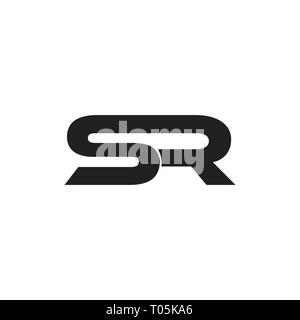 letters sr linked line logo vector Stock Vector