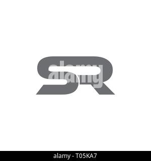letters sr linked line logo vector Stock Vector