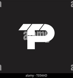 letters tp simple geometric logo vector Stock Vector