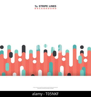 Abstract trendy dash stripe line pattern colorful background. You can use for ad, poster, modern pattern, artwork, annual report. illustration vector  Stock Vector