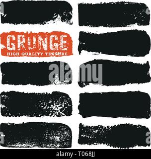 Grunge textures. Rough stamp imprints. Abstract vector background for your design Stock Vector