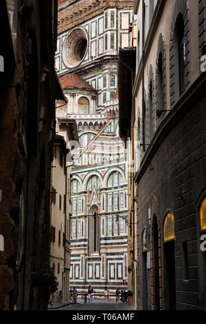 Florence Cathedral, formally named Cathedral of Saint Mary of the Flower, in the Piazza del Duomo, Florence, Tuscany, Italy. Stock Photo