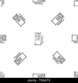 Gas station pattern seamless vector repeat geometric for any web design Stock Vector