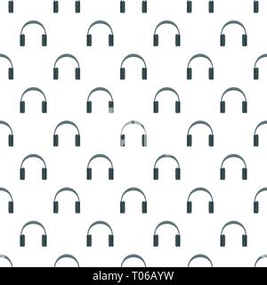 Stereo headphones pattern seamless vector repeat for any web design Stock Vector