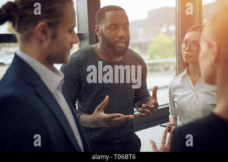Team of business people work together. Concept of teamwork and partnership Stock Photo
