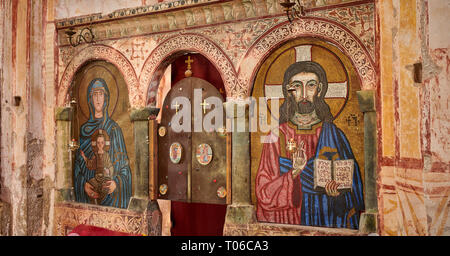 Pictures & images of the iconostasis screen mosaics in the Gelati Georgian Orthodox Church St George, 13th century depicting Christ Pantocrator and th