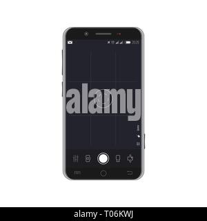 Smartphone with camera overlay Stock Vector