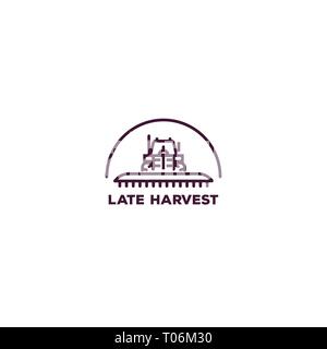 Farm tractor logo Stock Vector