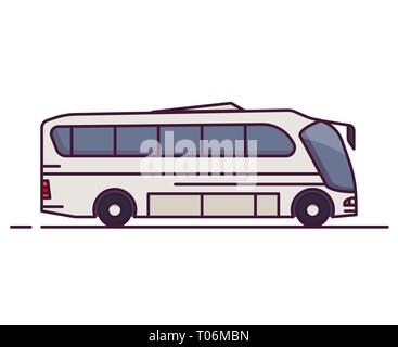 Side view of modern bus Stock Vector