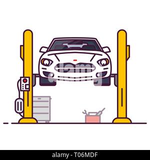 Car and repair shop Stock Vector