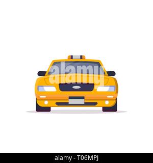 Front view of taxi car  Stock Vector
