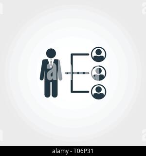 Hr Management icon. Creative monochrome Hr Management icon for web design, apps, software, printing Stock Vector