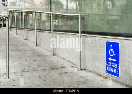 The disabled access sign for the front entrance of Manchester Crown ...