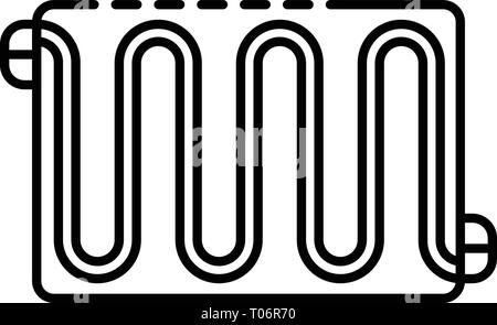 Pool heating icon, outline style Stock Vector