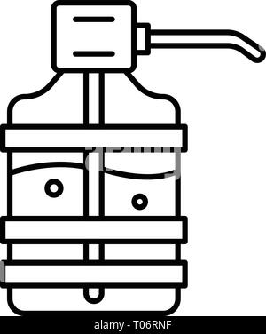 Home water dispenser icon, outline style Stock Vector