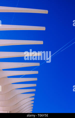 Sky. Clear blue sky and white roof. Stock Photo