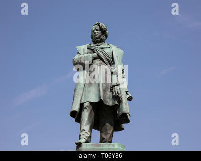 The statue located at the famous center Daniele Manin (1804-1857), revolutionary, imprisoned by the Austrians in 1848. Stock Photo