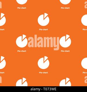 Pie chart pattern vector orange Stock Vector
