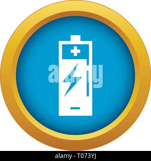 Wind turbine battery charging icon blue vector isolated Stock Vector