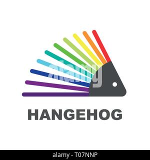 Hedgehog logo design. EPS 10 Stock Vector