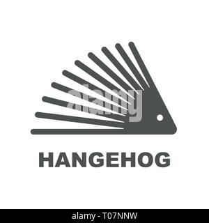 Hedgehog logo design. Illustration vector. EPS 10 Stock Vector