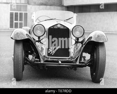 transport / transportation, car, vehicle variants, Alfa Romeo 8C 2300, year of construction: 1934, view from ahead, automobile museum Torino, Italy, 1960s, Additional-Rights-Clearance-Info-Not-Available Stock Photo