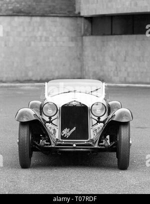 transport / transportation, car, vehicle variants, Alfa Romeo 8C 2300, year of construction: 1934, view from ahead, automobile museum Torino, Italy, 1960s, Additional-Rights-Clearance-Info-Not-Available Stock Photo