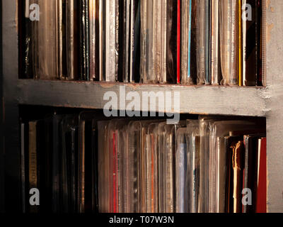 A collection of vinyl records (33 rpm albums) Stock Photo