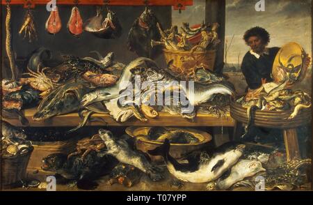 'Fish Market'. Flanders, 1620s. Dimensions: 210,5x340 cm. Museum: State Hermitage, St. Petersburg. Author: FRANS SNYDERS . Cornelis de Vos (figure). Frans Snyders.