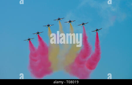 Kunstflugstaffel Patrulla Aguila, ILA 2018, Schoenefeld, Brandenburg, Deutschland Stock Photo