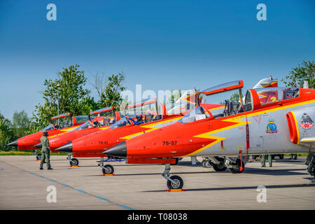 Kunstflugstaffel Patrulla Aguila, ILA 2018, Schoenefeld, Brandenburg, Deutschland Stock Photo