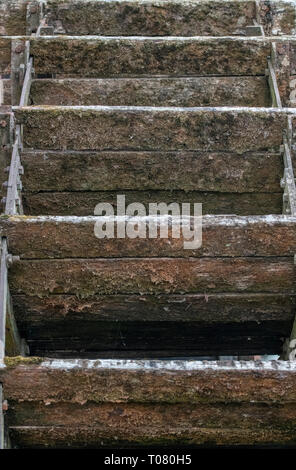 water wheel, Pottenstein, Bavaria, Germany, Europe, Stock Photo