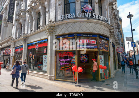 Bubba Gump Shrimp Company, Coventry Street, Leicester Square, London, England, Grossbritannien Stock Photo