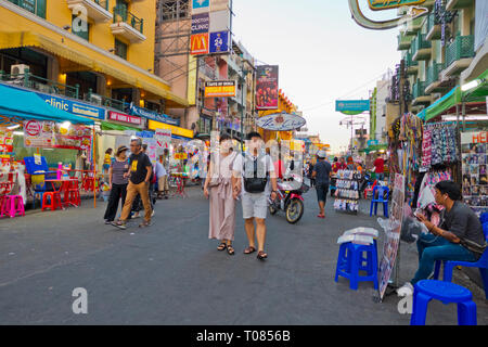 Khaosan Road, Banglamphu, Bangkok, Thailand Stock Photo