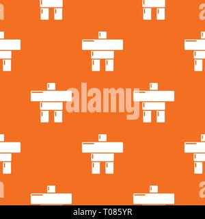 Stone sculpture canada pattern vector orange Stock Vector