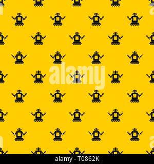 Cyborg on wheels pattern vector Stock Vector