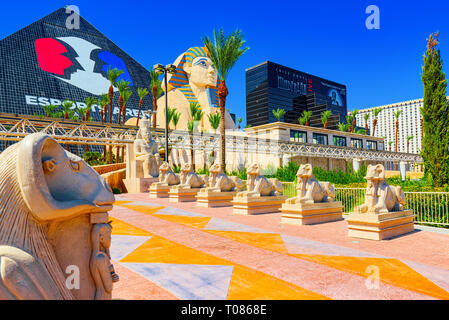 Las Vegas, Nevada, USA - September 16, 2018: Main street of Las Vegas is the Strip. Casino, hotel and resort Luxor. Stock Photo