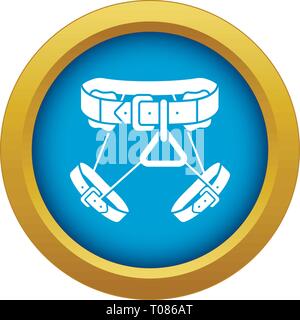 Hiking belt equipment icon blue vector isolated Stock Vector