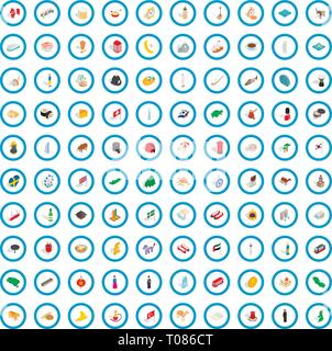 100 homeland icons set, isometric 3d style Stock Vector