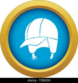 Hiking helmet icon blue vector isolated Stock Vector