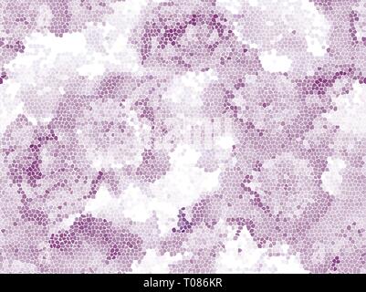 Seamless peony mosaic. Pink flower pattern, pastel colors Stock Vector