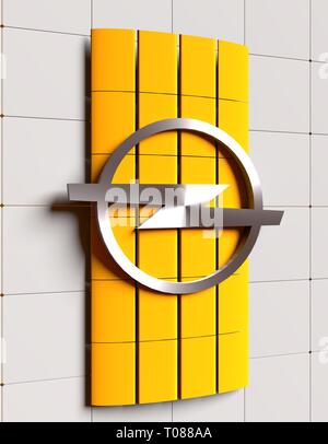 Opel car emblem Stock Photo