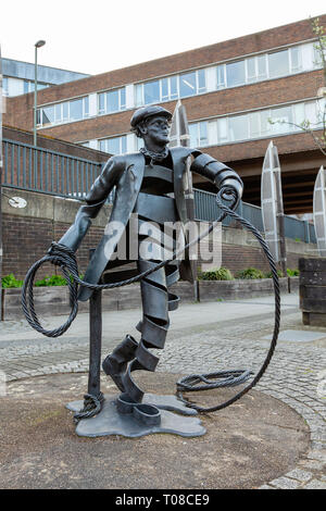 The Bargeman statue, Guildford, Surrey. Stock Photo