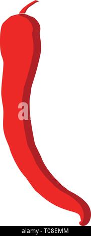 Red hot Chili pepper icon. Vector illustration Stock Vector