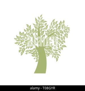 Tree Vector Illustration Drawing Logo Template Stock Vector Image & Art ...