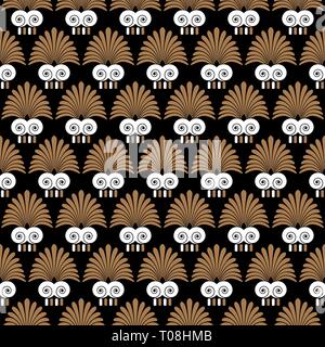Ancient swirl greek seamless ornament pattern, vector Stock Vector