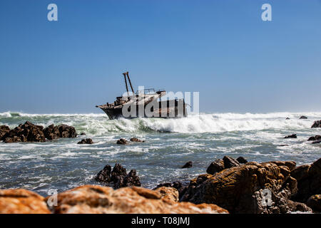 Cape Alguhas Ship Wreck Stock Photo