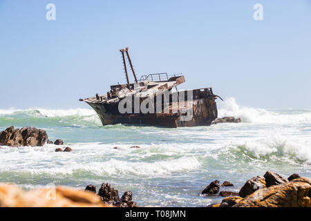 Cape Alguhas Ship Wreck Stock Photo